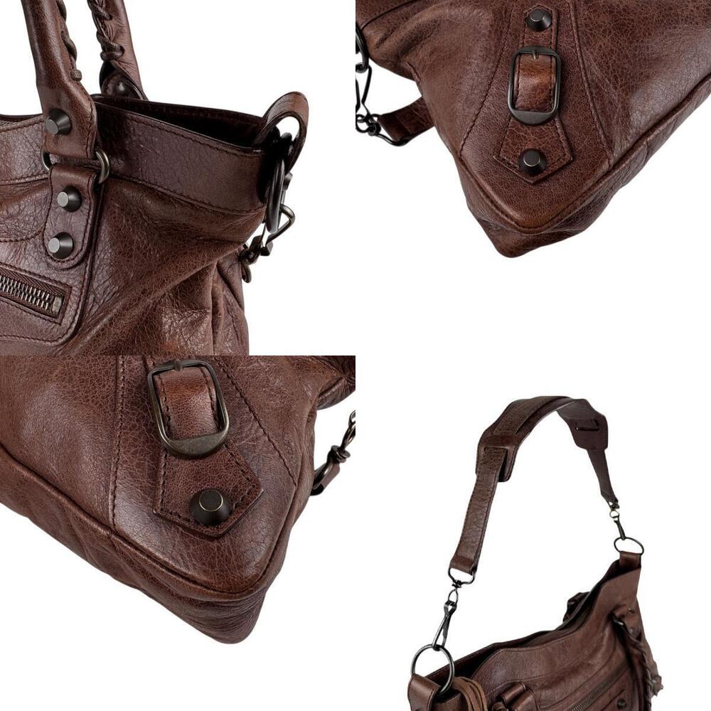 Balenciaga The First Leather Shoulder Bag Brown - Picture 4 of 4